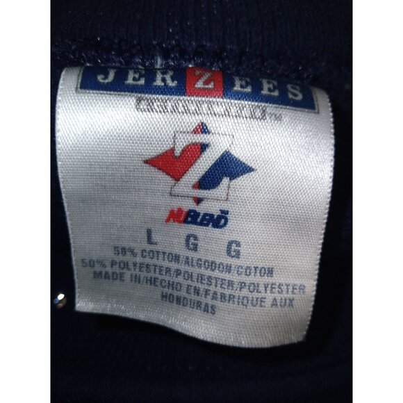 Jerzees Women's Blue Silver Crew Neck Sweater Size Large - Picture 4 of 4